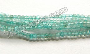 Apatite Clear Natural AA  -  Small Faceted Rondel  15"