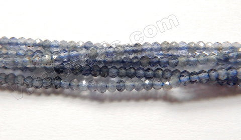 Iolite Natural AAA  -  Small Faceted Rondel  15"