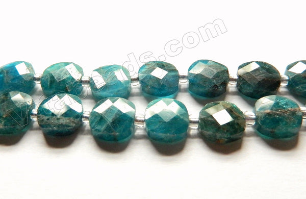 Apatite Natural AA  -  Faceted Square w/ Spacer  16"