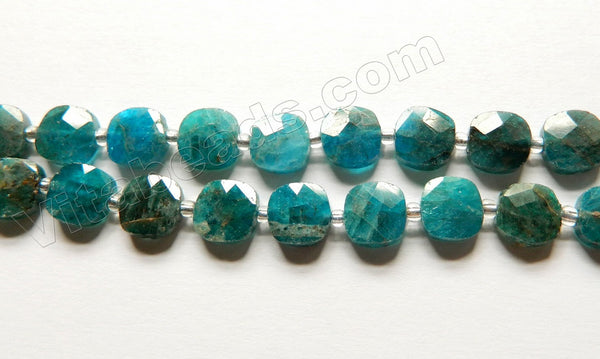 Apatite Natural AA  -  Faceted Square w/ Spacer  16"