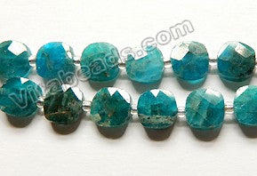 Apatite Natural AA  -  Faceted Square w/ Spacer  16"