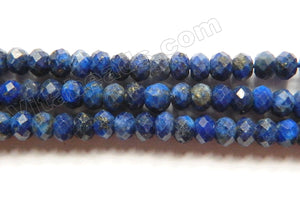 Lapis Lazuli AAA  -  Faceted Rondels  15"