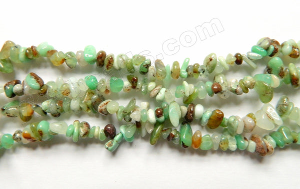 Natural Green Opal w/ Brown  -  Chips  32"