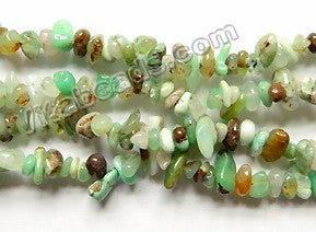 Natural Green Opal w/ Brown  -  Chips  32"