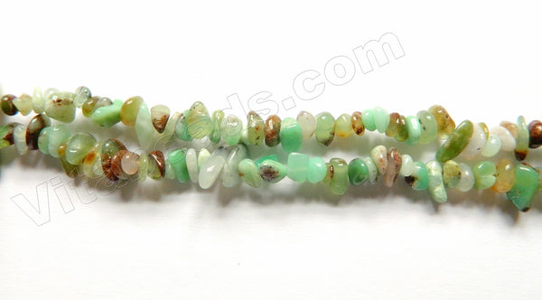 Natural Green Opal w/ Brown  -  Chips  32"