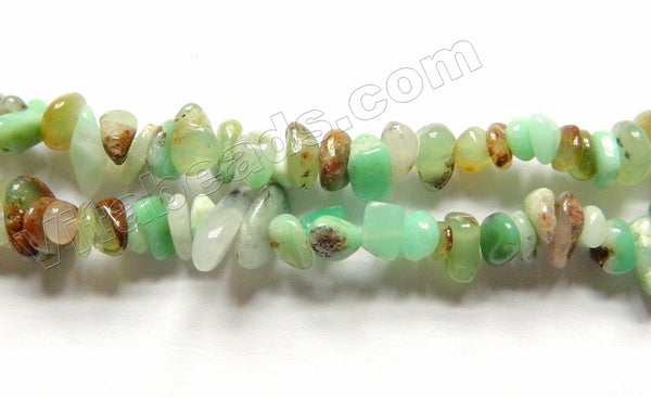 Natural Green Opal w/ Brown  -  Chips  32"