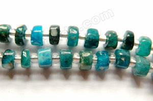 Apatite Natural A  -  Smooth Heishi w/ Spacer  16"
