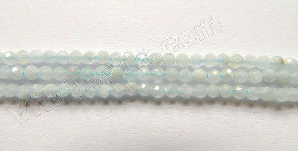 Aquamarine Natural AA  -  Small Faceted Round  15"