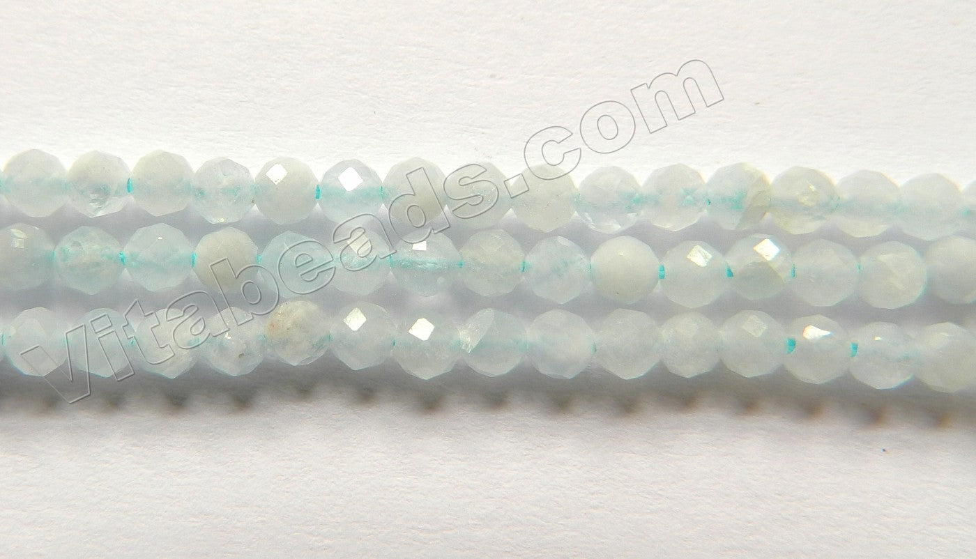 Aquamarine Natural AA  -  Small Faceted Round  15"