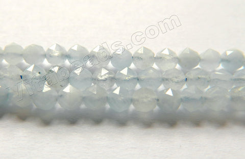 Aquamarine Natural A  -  Diamond Cut Round  15"