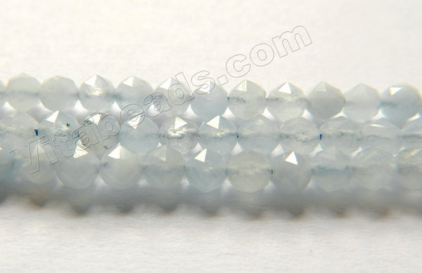 Aquamarine Natural A  -  Diamond Cut Round  15"