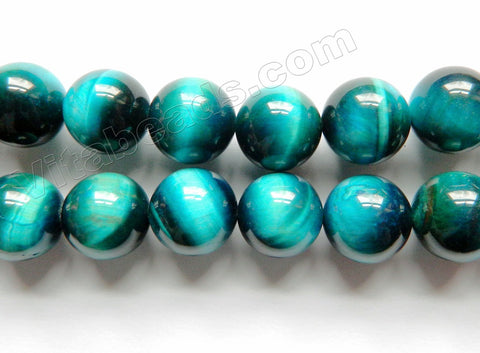 AAA Mystic Blue Tiger's Eye 4mm 6mm 8mm 10mm Smooth Round Beads 15.5 Strand  