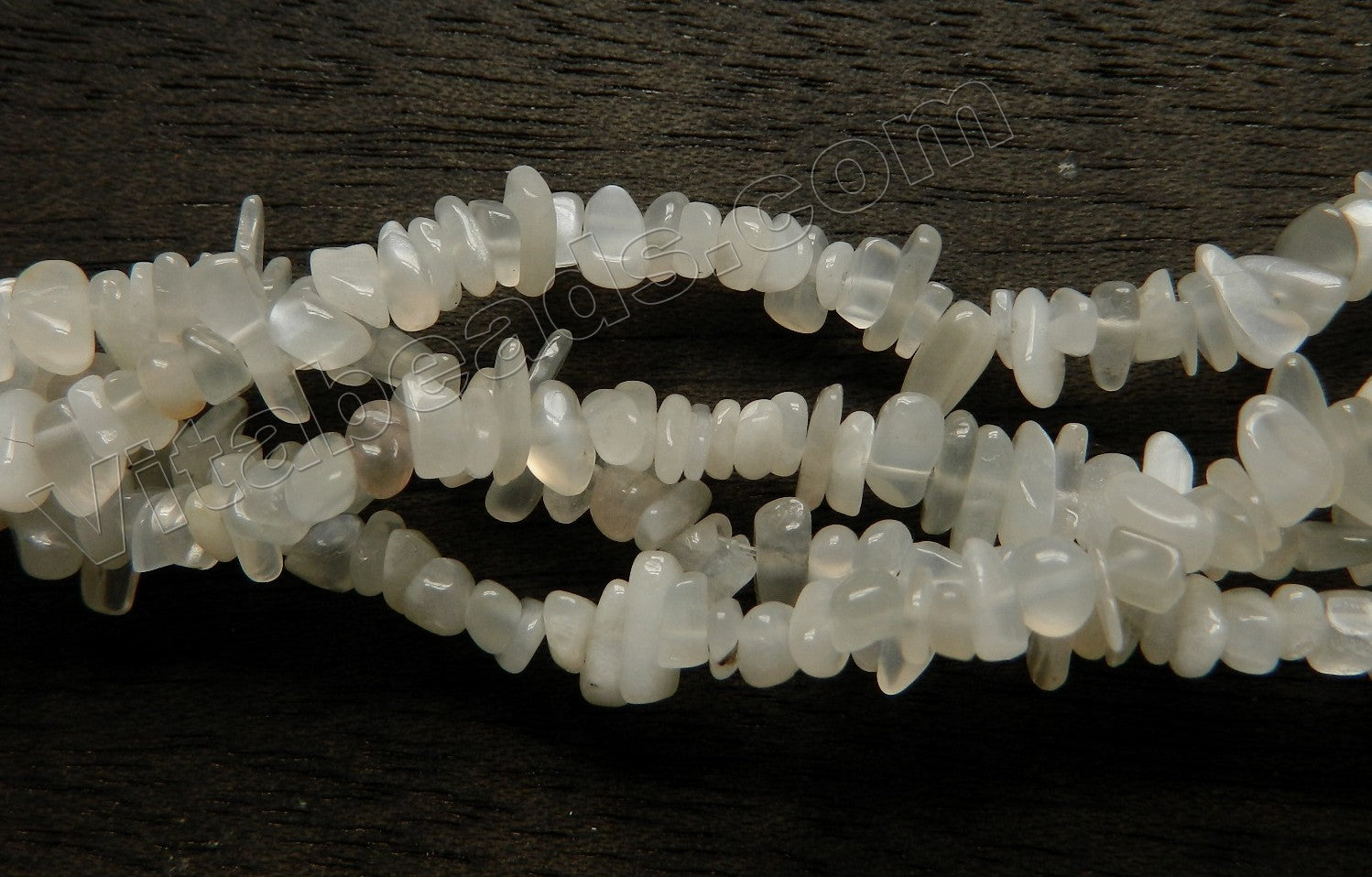 Cream White Moonstone A  -  Small Chips 32"