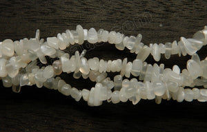 Cream White Moonstone A  -  Small Chips 32"
