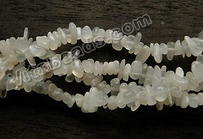 Cream White Moonstone A  -  Small Chips 32"
