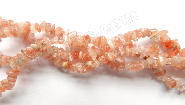 Orange Sunstone Natural   -  Small Chips 35"