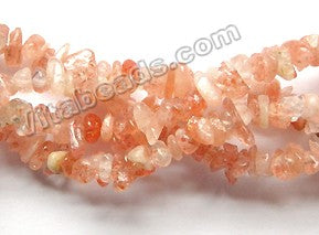 Orange Sunstone Natural   -  Small Chips 35"