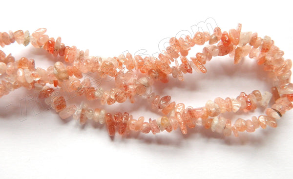 Orange Sunstone Natural   -  Small Chips 35"