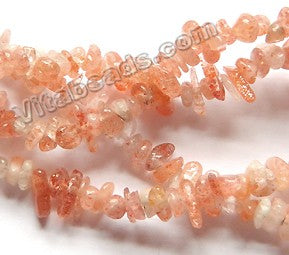 Orange Sunstone Natural   -  Small Chips 35"