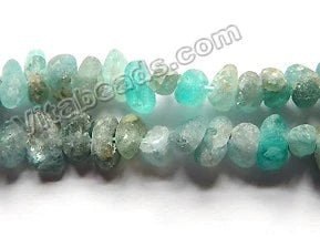 Natural Rough Blue Apatite A  -  Center Drilled Small Tumble  16"