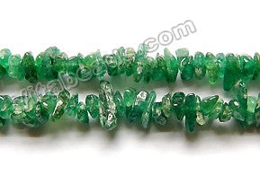 Green Diopside AA  -  Chip Nuggets 35"