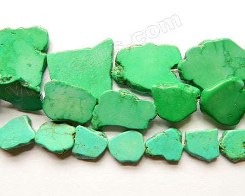 Bright Spring Green Turquoise  -  Irregular Slabs  16"