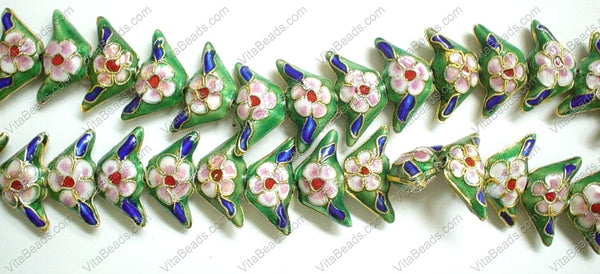 Cloisonne Beads - 11x22mm Triangle