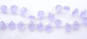 Faceted Flat Briolette - Purple Chalcedony 11"