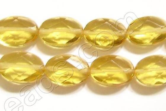 Faceted Oval  -  007 Citrine Crystal Qtz  16"