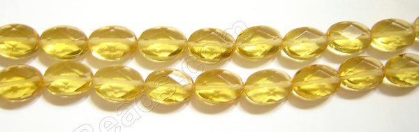 Faceted Oval  -  007 Citrine Crystal Qtz  16"