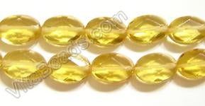 Faceted Oval  -  007 Citrine Crystal Qtz  16"