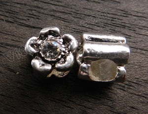Metal Beads - 5mm hole Flower Tube A - 041