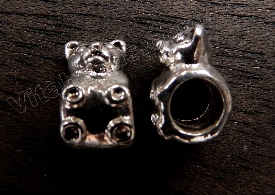 Metal Charm - 5mm hole Teddy A - 192