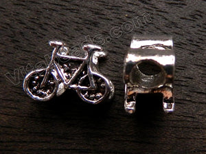 Metal Charm - 5mm hole Bicycle A - 130