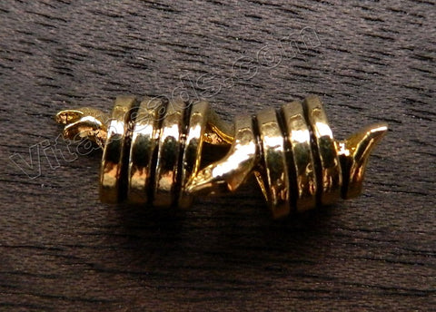 Gold Metal Charm - 5mm hole Snake A - 043