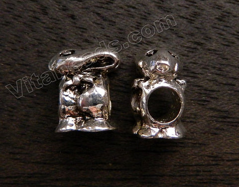 Metal Charm - 5mm hole Rabbit A - 033