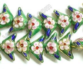 Cloisonne Beads - 11x22mm Triangle
