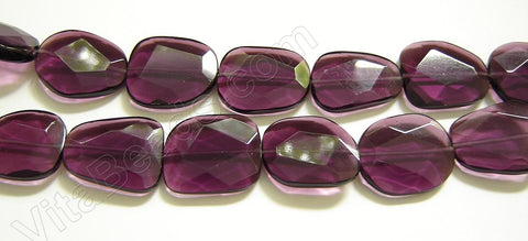 Red Fluorite  -  Irregular Faceted Flat  16"