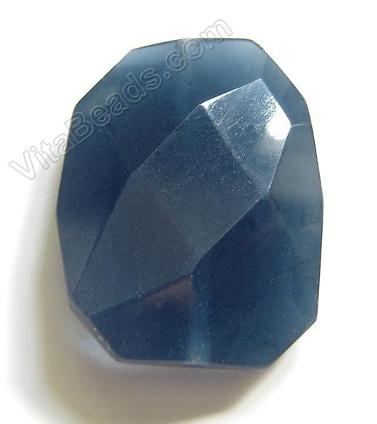 Iolite Quartz - 30x35mm Faceted Nugget Pendant