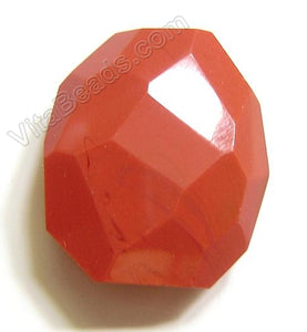 Faceted Nugget Pendant - Red Stone