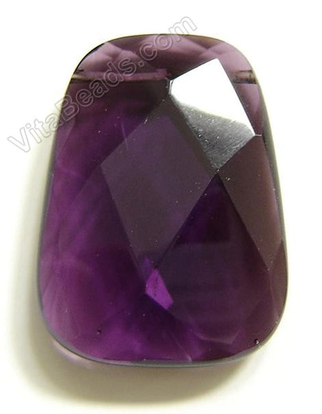 Red Fluorite - Faceted Ladder Pendant