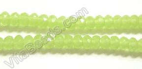 Faceted Rondels - 015 Olive Chalcedony  16"     8 x 10 mm