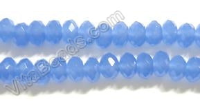 Sky Blue Chalcedony Qtz  -  Faceted Rondel   16"