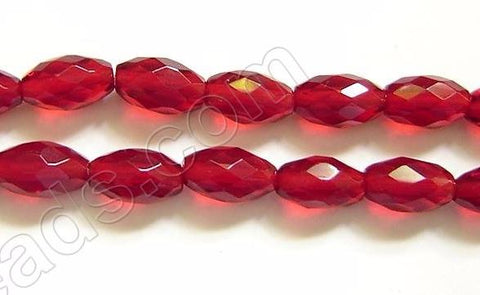 Faceted Eggs - 005 Red Wind Qtz  16"