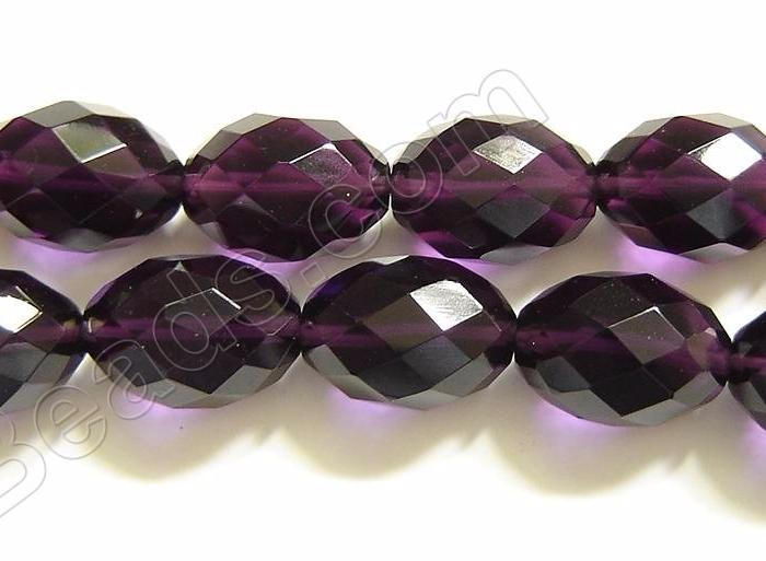 Faceted Eggs - 039 Amethyst Qtz  16"