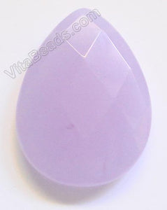Light Purple Chalcedony - Faceted Pendant - Briolette