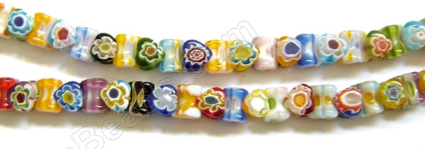 Glass Beads  -  Bone - Multi color  16"