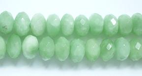 Green Quartz  -  Faceted Rondel  16"    5 x 8 mm