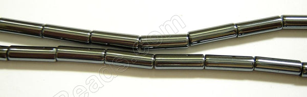 Hematite  -  Round Tubes  16"