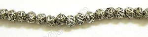Metal Beads Code:  M 75 -  Round Leave